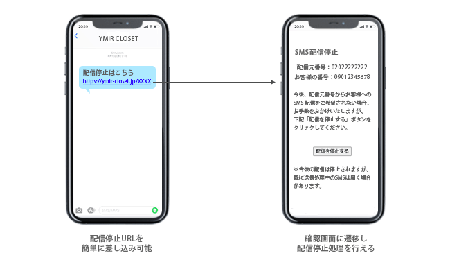 配信停止URL差し込み