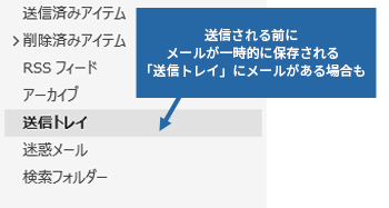 想定と異なるフォルダに移動している
