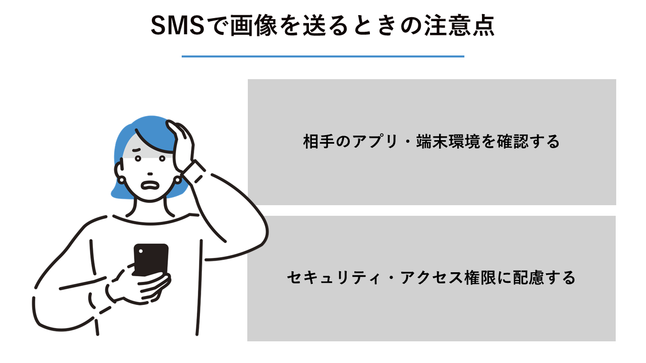 SMSで画像を送るときの注意点