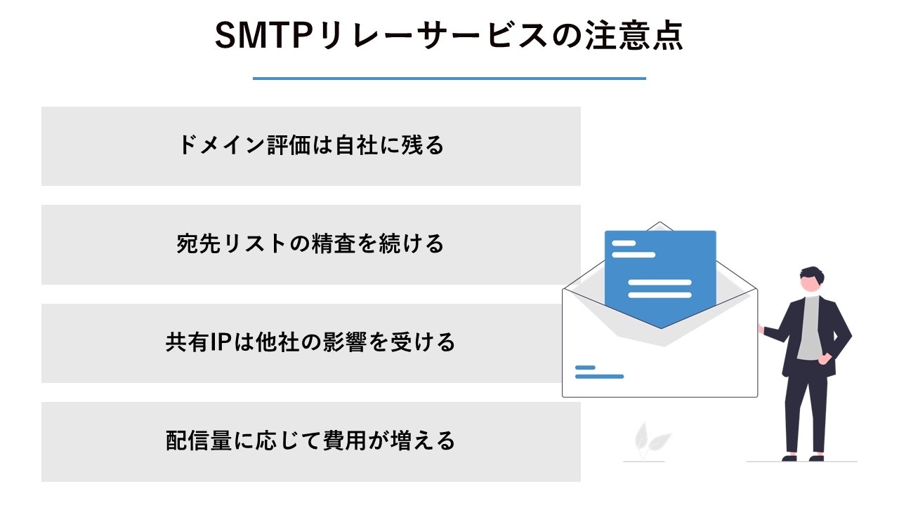 SMTPリレーサービスの注意点