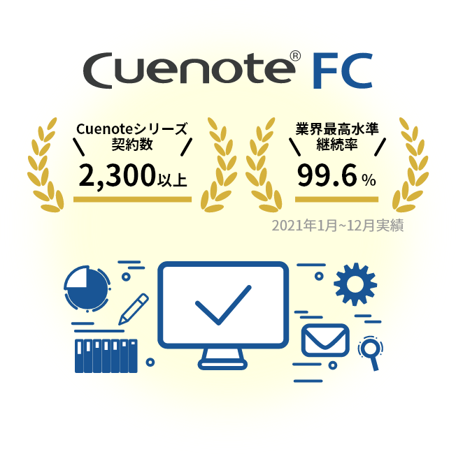 Cuenote FC - Cuenoteシリーズ契約数2,300以上、続率99.6%(業界最高水準継/2021年1月~12月実績)